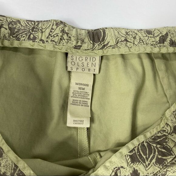 Sigrid Olsen Sport Lagenlook Wide Leg Floral Pants 16W - Picture 2 of 11